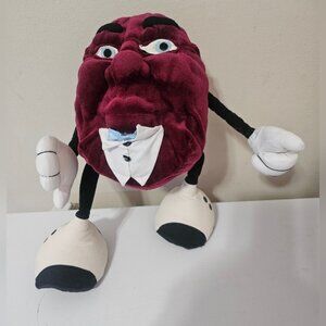 Vintage 1987 Applause Large Plush California Raisin with Bowtie   Tux 13  Body